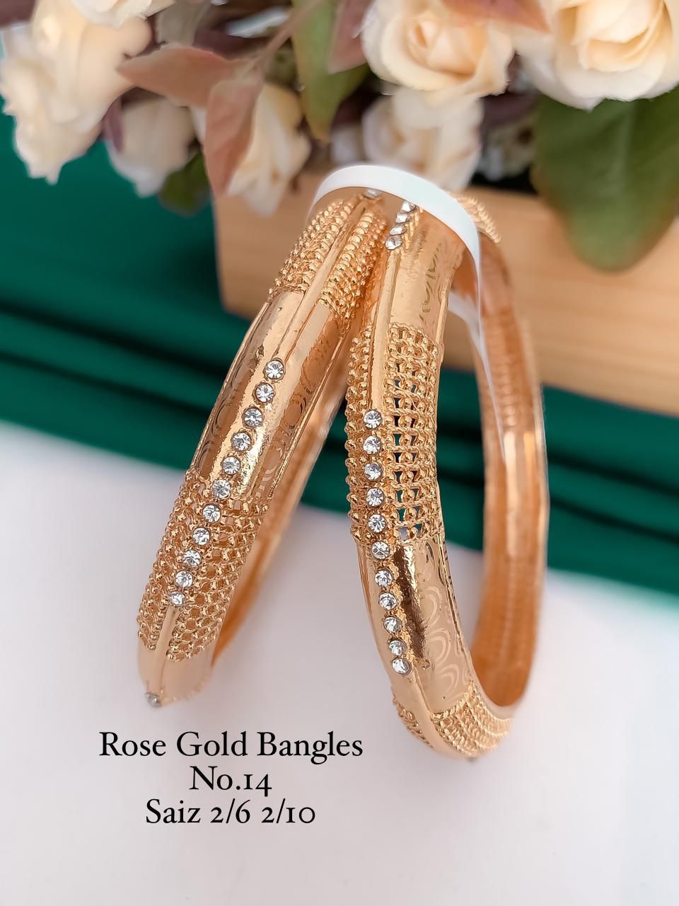  Fancy Design Rose Gold Bangles Set Wholesalers In Delhi
